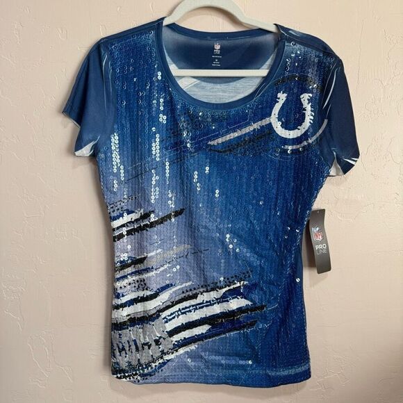 New Indianapolis Colt’s NFL women’s Sequin Top - Picture 1 of 6
